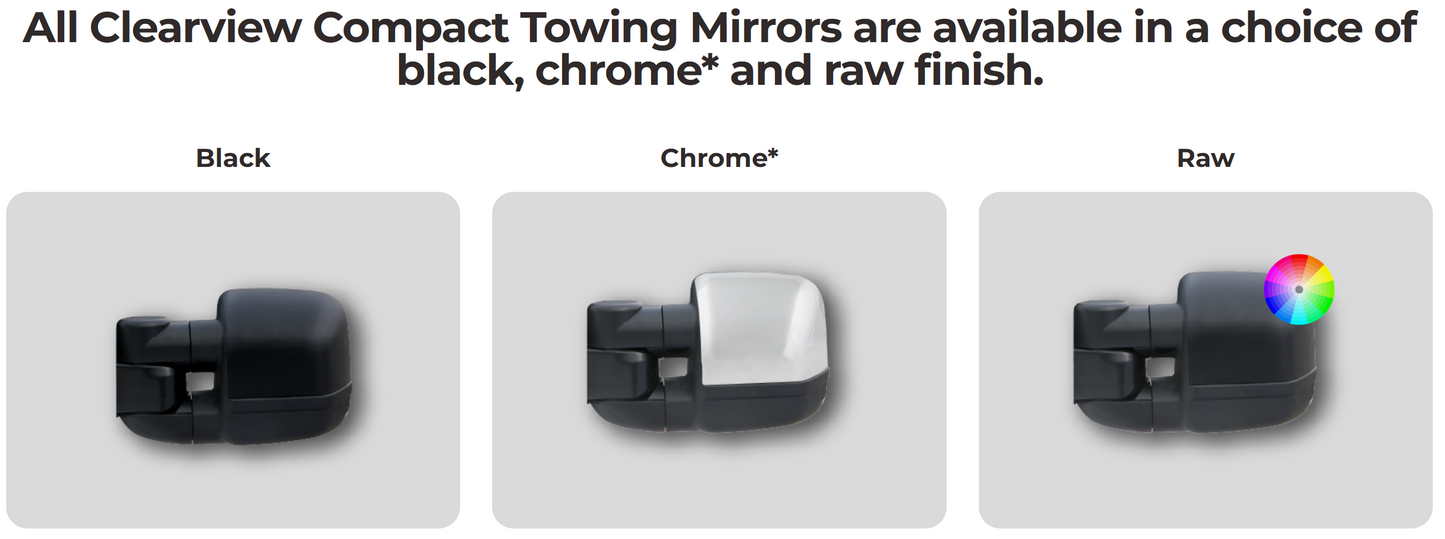 Clearview Towing Mirrors - Next Gen For Toyota Land Cruiser 300 all series